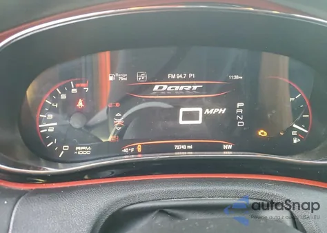 2014 Dodge Dart Gt z USA, uszkodzony, nr VIN 1C3CDFEB3ED879111